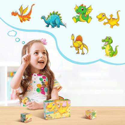 Puzzle en Bois - CubeMontessori™ - Dinosaures