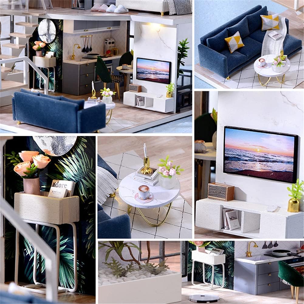 Maison de Poupée - MiniDollhousePuzzle™ - Scandinave Bleu