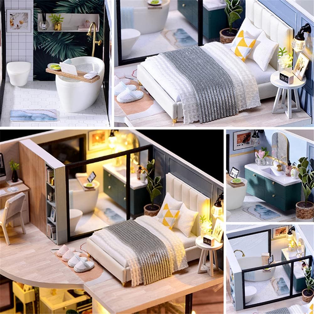 Maison de Poupée - MiniDollhousePuzzle™ - Scandinave Bleu
