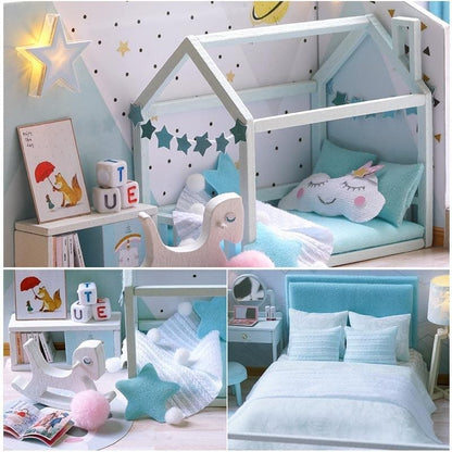 Maison de Poupée - MiniDollhousePuzzle™ - Bleu Ciel